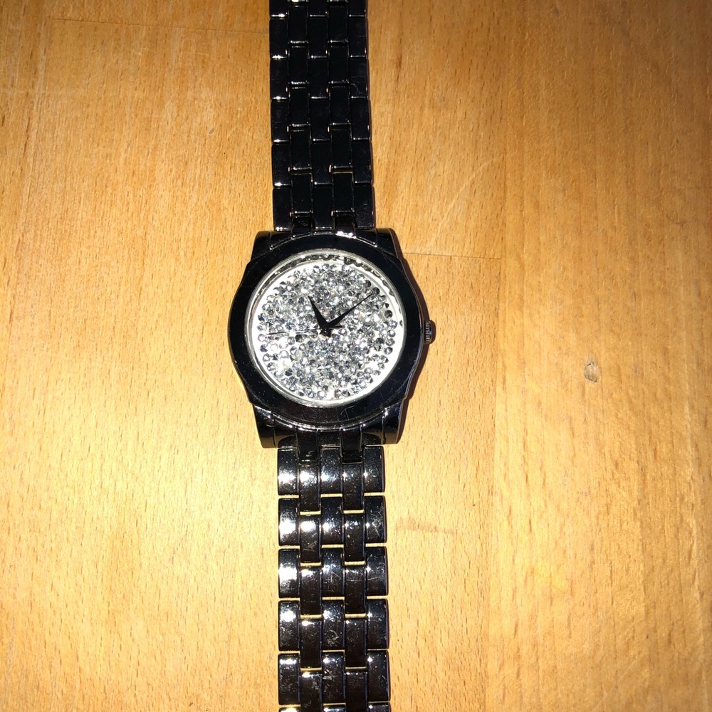 Beautiful shiny charcoal watch